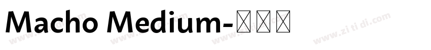 Macho Medium字体转换